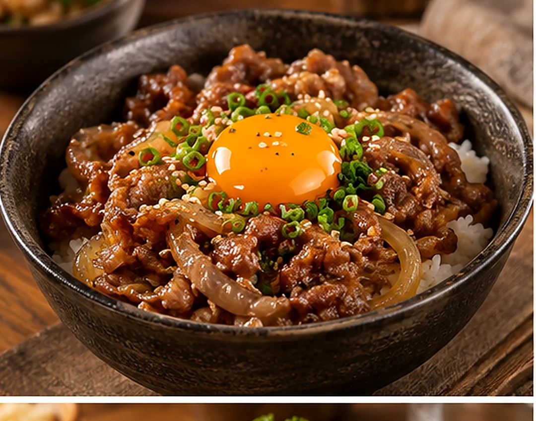Ilustrasi Rice Bowl Gyudon